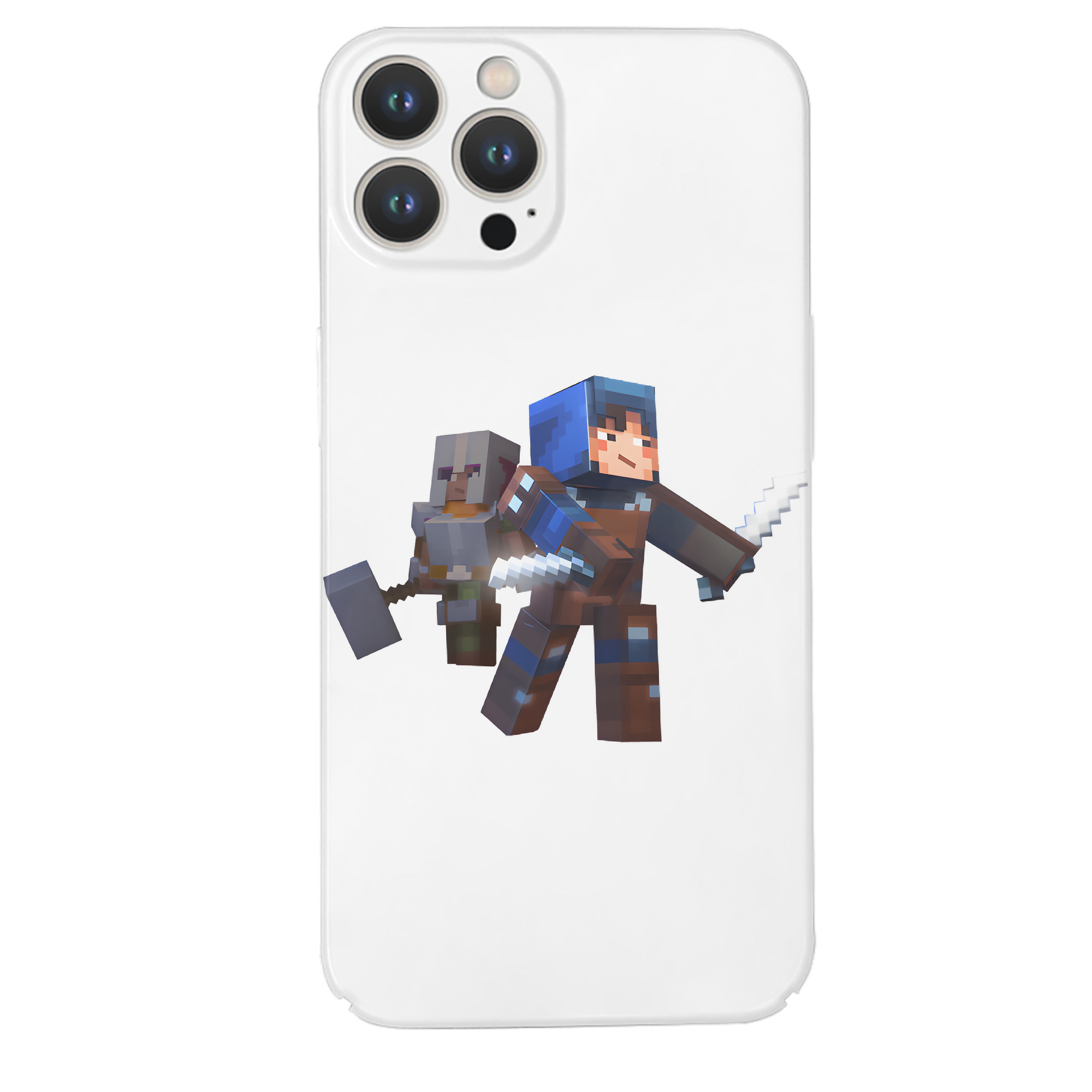 （画像用） マインクラフト ブロックの世界 Minecraft MC Block world 【iPhone 14シリーズ対応】ハードケース